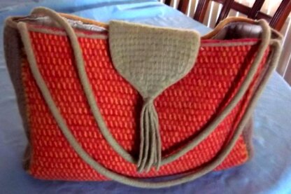 Roomy Felted Knitting & Crochet Tote Bag