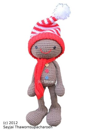 Huggy Gingerbread Man Christmas Crochet Pattern