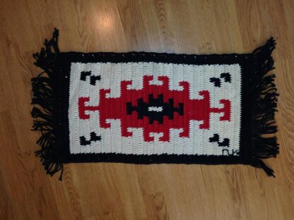 Klagetoh Fringed Throw Crochet Pattern