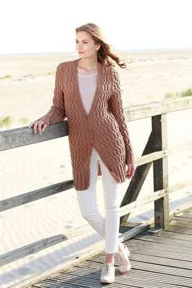 Long-Cardigan in Schachenmayr Merino Extrafine Cotton 120 - S8948 - Downloadable PDF