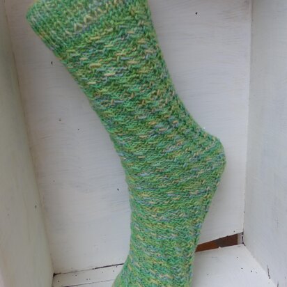 Spiralsocken Schlingenmuster