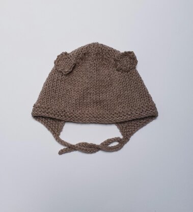 Baby Bear Knit Bonnet 0-12m