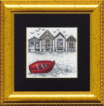 Permin Red Boat Cross Stitch Kit - 7cm x 7cm