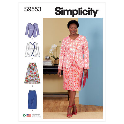 Simplicity Mimi G Women's Pullover Tops, Skirt and Shorts Sewing Pattern,  S9551, F5