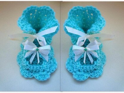 531 S Baby Christening Shoes Crochet Pattern