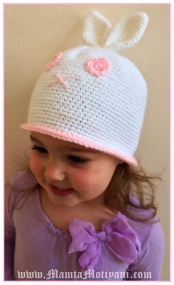 Crochet Easter Bunny Hat Pattern For Children & Newborn Baby