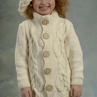 Jacket and Hat in Plymouth Yarn Jeannee Chunky - 1891 - Downloadable PDF