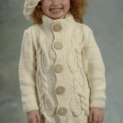 Jacket and Hat in Plymouth Yarn Jeannee Chunky - 1891 - Downloadable PDF - knitting pattern