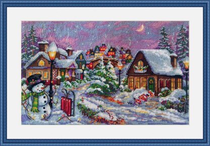 Merejka Christmas Night Cross Stitch Kit - 30cm x 20cm