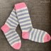 Softee Striped Socks - Crochet Pattern