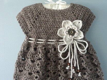 Crochet PATTERN Baptism Baby Dress by Elena Mitchell