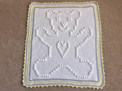 Popcorn & Picot teddy bear blanket