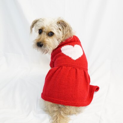 P07 Sweetheart Dog Dress - knitting pattern