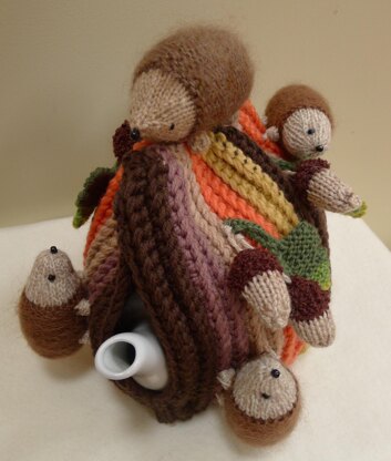 Hedgehogs and Acorns Tea Cosy