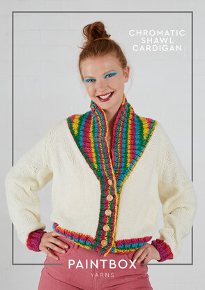 Chromatic Shawl Cardigan - Free Knitting Pattern For Women in Paintbox Yarns Chunky & Chunky Pots