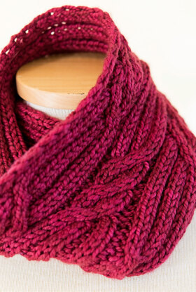 Saru Cable Cowl in SweetGeorgia Superwash Soft - Downloadable PDF