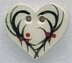 Mill Hill Button 86015 - Holly Heart