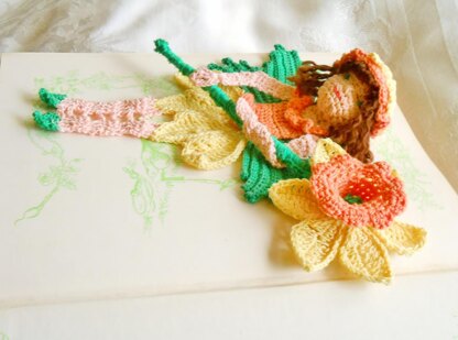 Daffodil Spring Fairy Bookmark