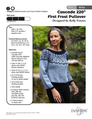 First Frost Pullover in Cascade 220® - W814 - Downloadable PDF
