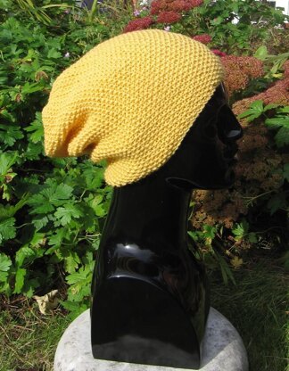 Simple Moss Stitch (Seed Stitch) Slouch Hat