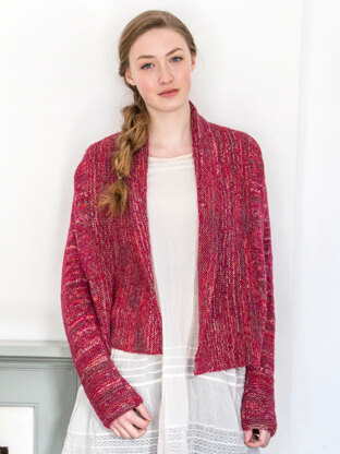 Camden Cardigan in Berroco Andean Mist and Boboli Lace