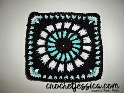 Amaranthine 9 Inch Crochet Block