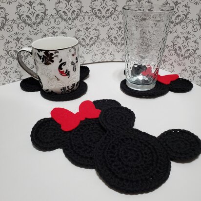 Mr. and Mrs. Mouse Silhouette Coaster