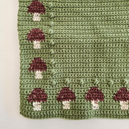 Mushroom Border Blanket