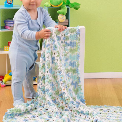 Favorite Cozy Blanket in Red Heart Baby TLC Multis and Solids - LW3132 - Downloadable PDF