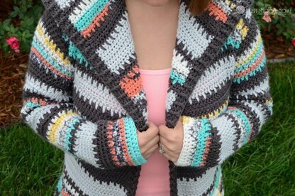Painted Canyon Hooded Cardigan