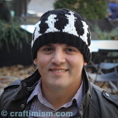 Chess Patterned Knit Hat