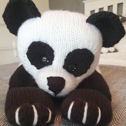 Parker The Panda Pyjama/Hot Water Bottle Case - knitting pattern