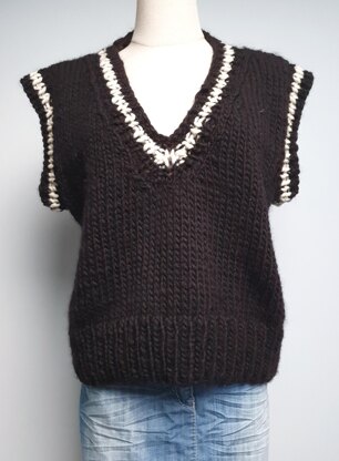 Super chunky deep V-neck tank