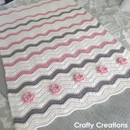 Floral Ripple Baby Blanket