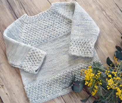 Silver Gum top down sweater - P137