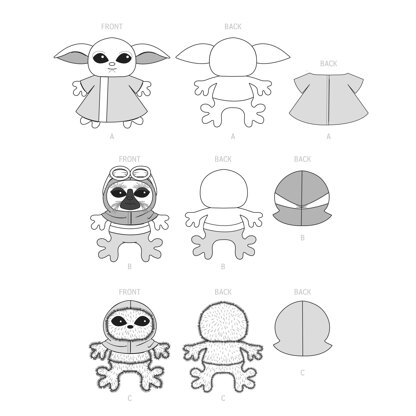 Simplicity 18" Plush Aliens S9515 - Paper Pattern, Size OS (One Size Only)