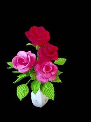Crochet Rose flowers