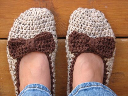 Adult Slippers with Bow