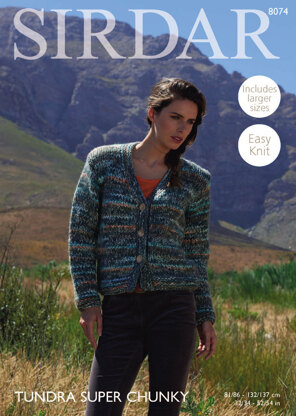 Woman’s Cardigan in Sirdar Tundra Super Chunky - 8074 - Downloadable PDF