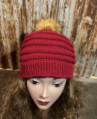 River Oaks Beanie -- a loom knit pattern