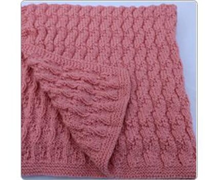 Seaweed Reversible Baby Blanket. Knitting pattern by NEVA LoveCrafts