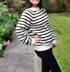 Stripe Vines Top Down Sweater - All sizes