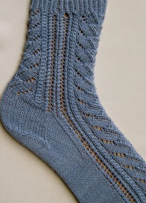 My First Cable Lace Socks