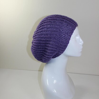 Unisex Fishermans Rib Slouch Hat Circular