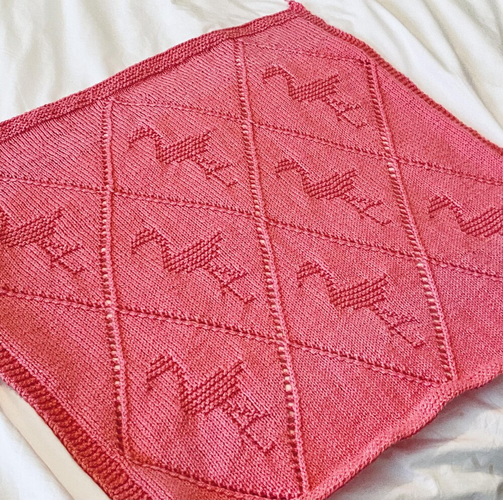 Knitting diamond pattern online baby blanket