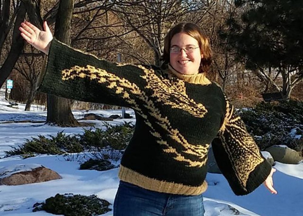 Drachen Jäger Kimono Sweater Knitting pattern by Tania Richter