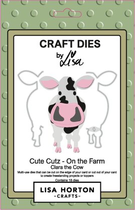 Lisa Horton Cute Cutz - On the Farm - Clara the Cow Die Set