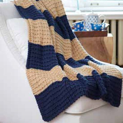 Easy Breezy Knit Afghan in Caron Simply Soft - Downloadable PDF