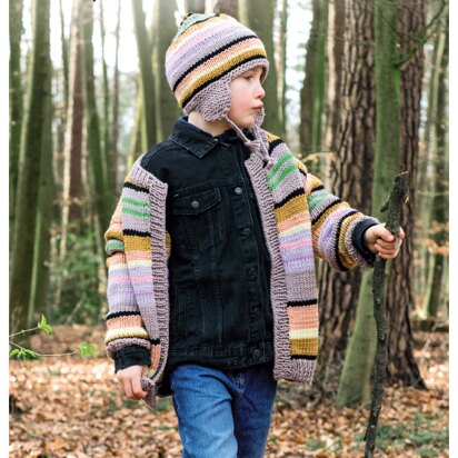 Children's Cardigan and Hat in Rico Essentials Mega Merino and Essentials Soft Merino Aran - 1044 - Downloadable PDF