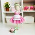Amigurumi doll, crochet doll with clothes, doll dress crochet pattern, Miss 1950s